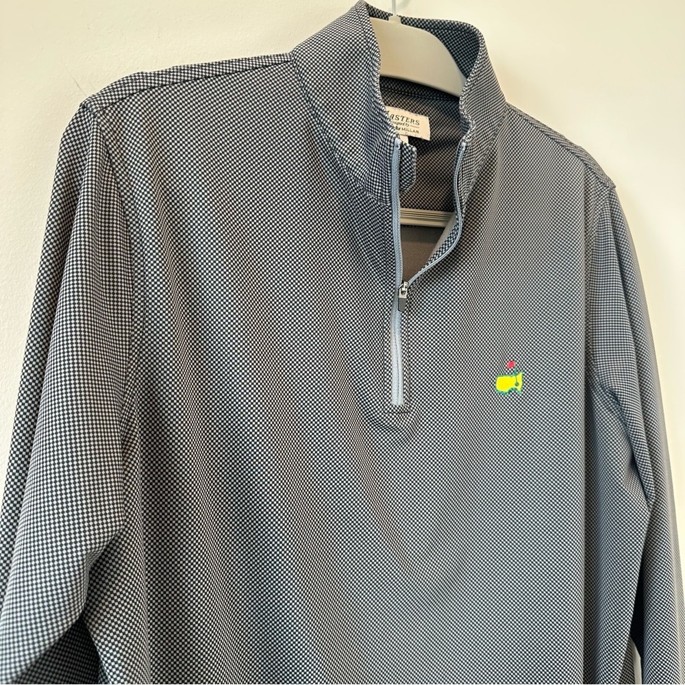 Peter Millar Masters Quarter Zip Jacket Black Gra… - image 3